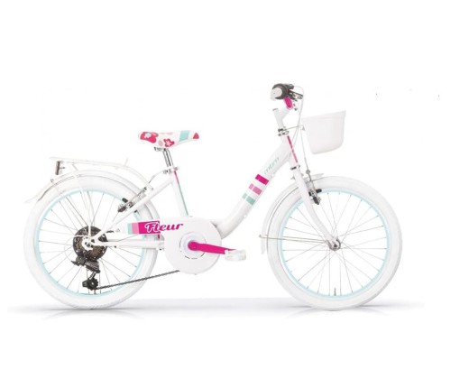 Bici Bimba 24 MBM Fleur 6V acciaio Bianc