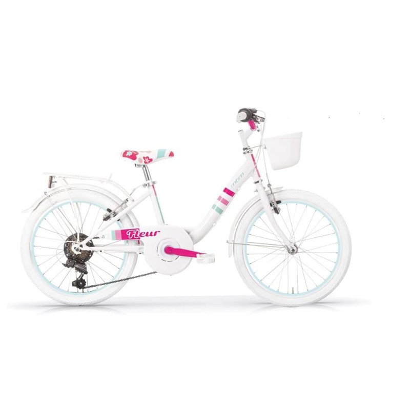 Bici Bimba 24 MBM Fleur 6V acciaio Bianc