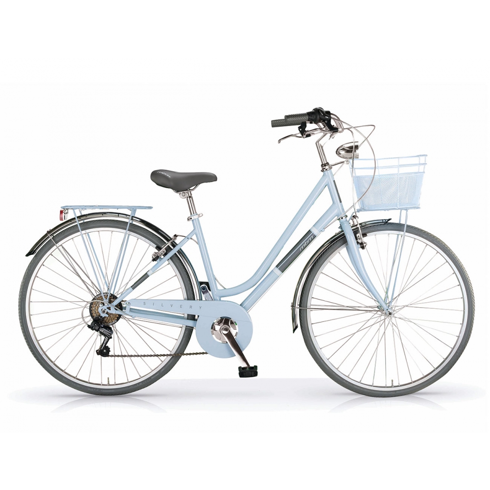 Bici donna 28 MBM SILVERY 6v CELESTE