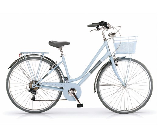 Bici donna 28 MBM SILVERY 6v CELESTE