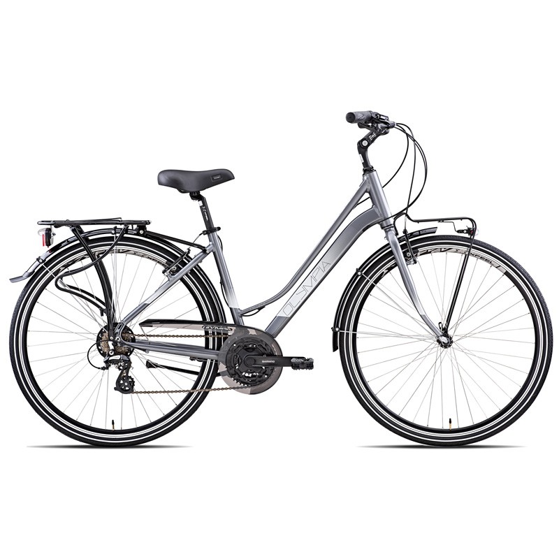 Bici donna Olympia College 21V trekking argento