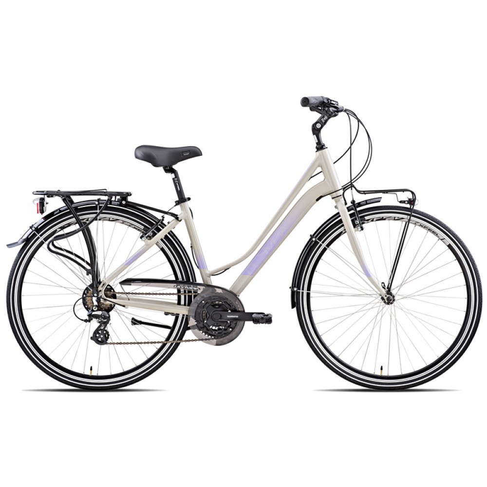 Bici donna Olympia College 21V trekking grigio viola