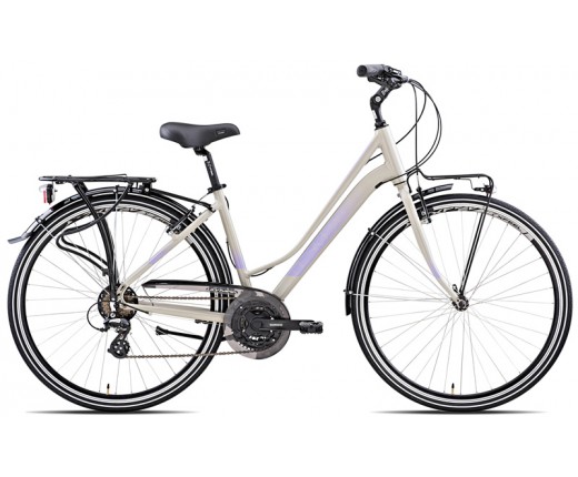 Bici donna Olympia College 21V trekking grigio viola