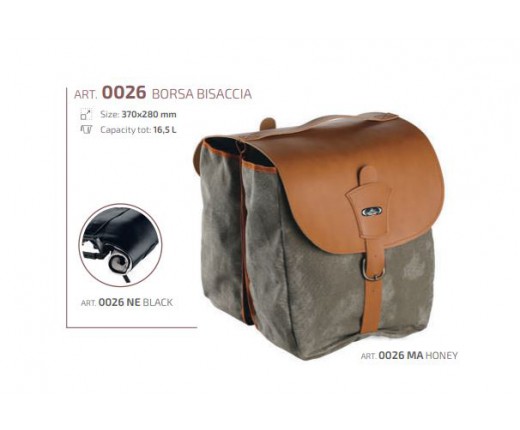 BORSA BISACCIA CANVAS-ECOPELLE