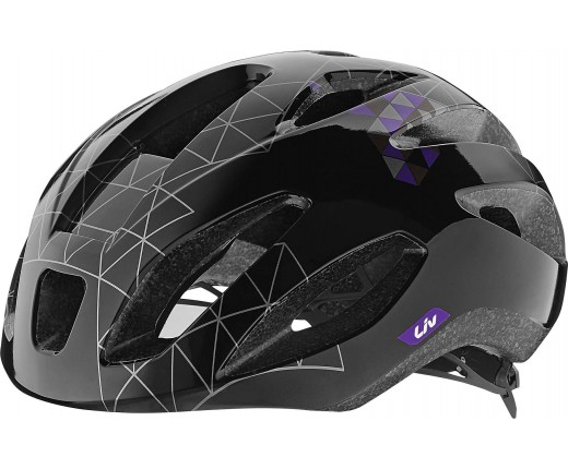 Casco donna Liv Lanza Mat Black Purple