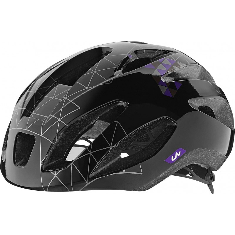 Casco donna Liv Lanza Mat Black Purple