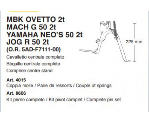 CAV.CENTR.MBK OVETTO-YAMAHA NEOS