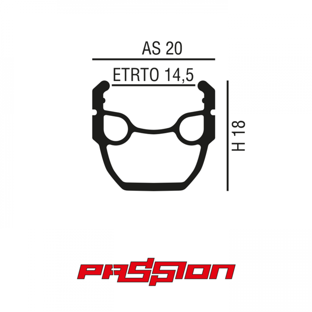 CERCHIO CORSA ELAN ARGENTO 36F