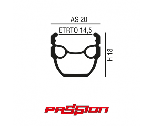 CERCHIO CORSA ELAN ARGENTO 36F