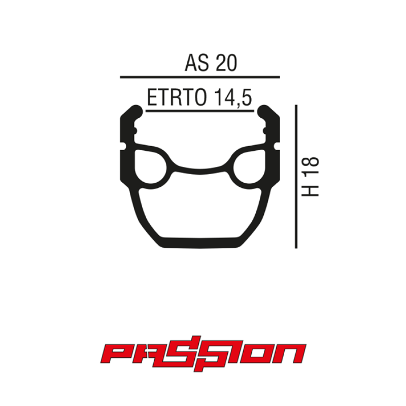 CERCHIO CORSA ELAN ARGENTO 36F