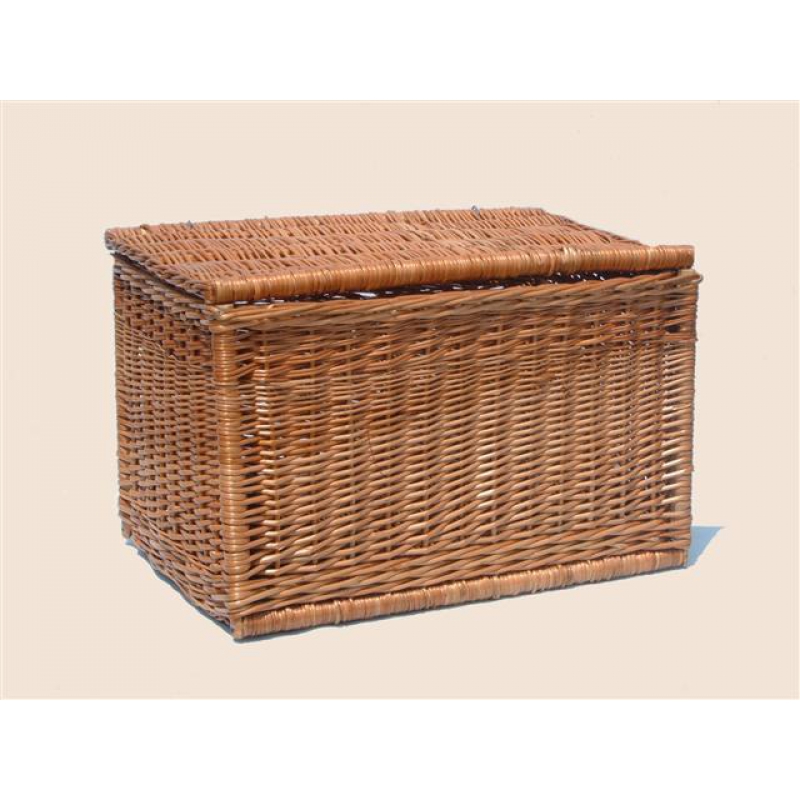 Red Hamper Cesto In Vimini Rettangolare Con Fodera Iuta – 40x31x40 Cm – Marrone Naturale