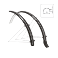 Coppia parafanghi bici 28 36mm. neri