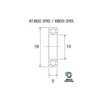 Cuscinetto telaio 10x19x5 6800 max