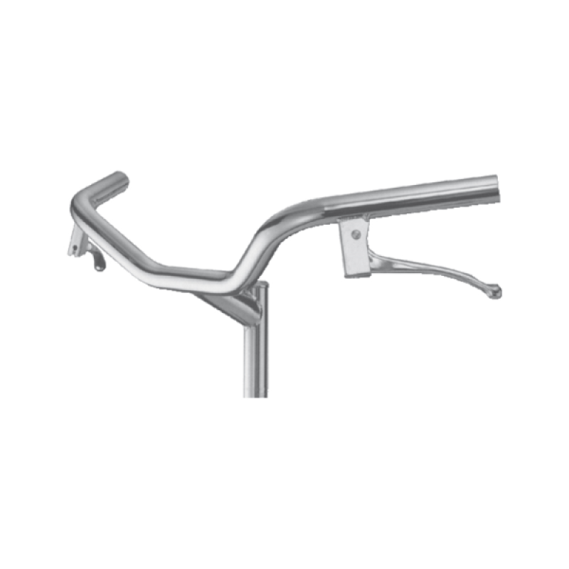 Manubrio bici acciaio con leve freno