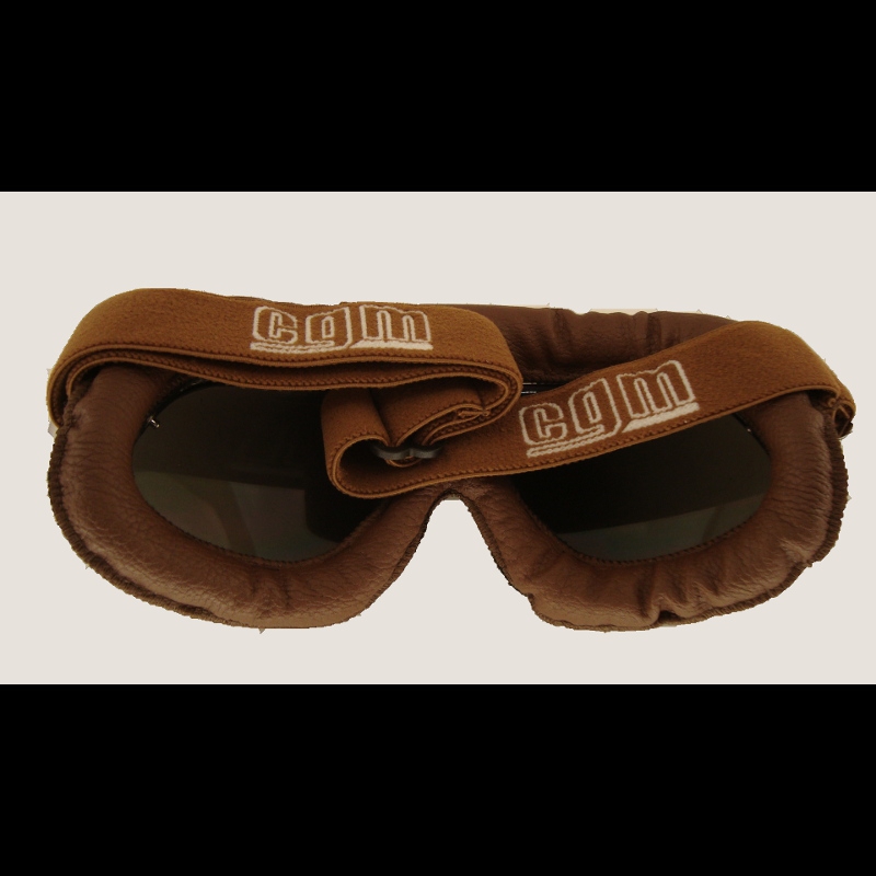 Occhiale moto vintage specchiato ecopel.