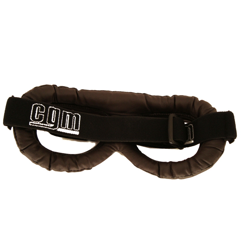 Occhiale moto vintage trasparente ecopel