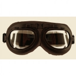 Occhiale moto vintage trasparente ecopel