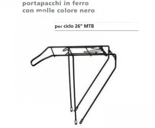 PORTAPACCHI MTB 26 FERRO C-MOLLA