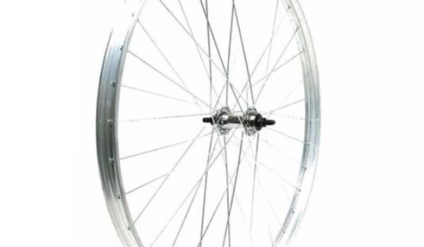 Ruota Per Bici 26" Acciaio Con Mozzo Oro | 144 Raggi 14G, Singola Parete