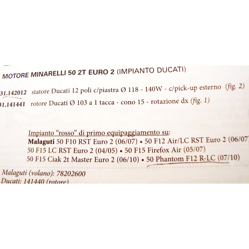 Statore Ducati 12 poli Malaguti 50 E2