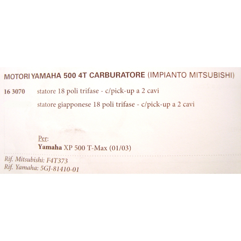 STATORE YAMAHA TMAX500 CARB01-03